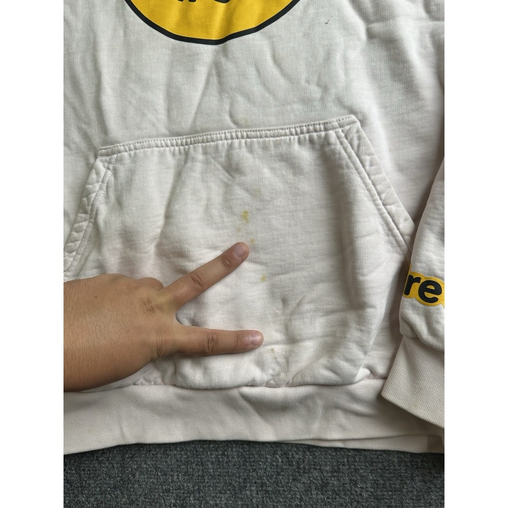 Drew House Mascot Smiley Logo Cream Pullover Hoodie Justin Bieber, Size XS - Picture 7 of 12